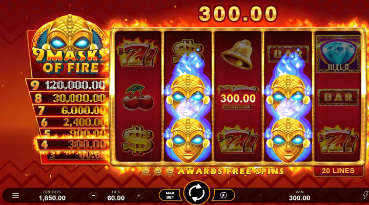 9 Masks of Fire Slot Feature Screenshot