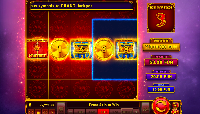 Landa Hold the Jackpot I 25 coins och höj din insats